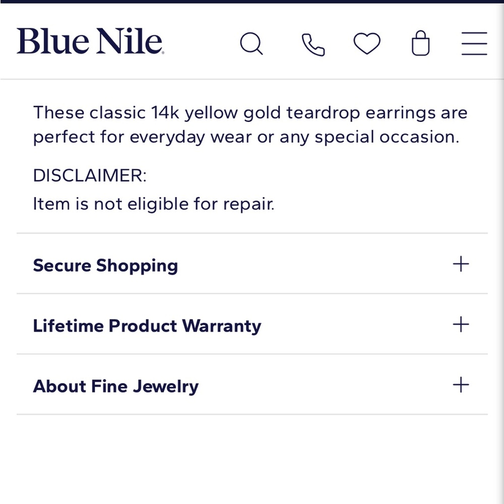 Elegant Gold Teardrop Earrings - Picture 9 of 9